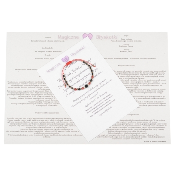 Bransoletka celebrytka czarny TURMALIN JASPIS HEMATYT ochrona i energia